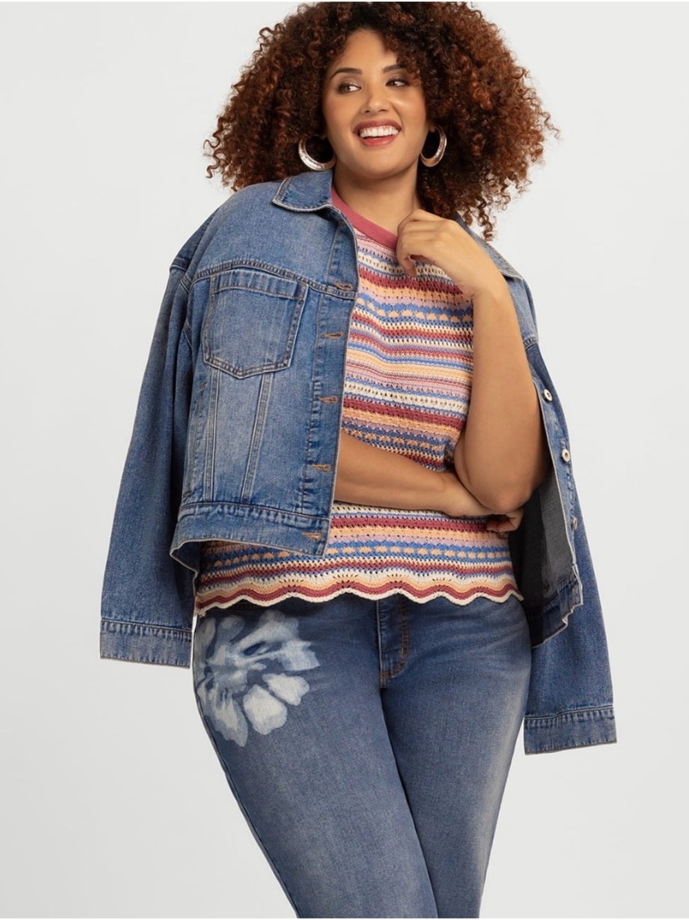 Jessica Simpson Medium Blue Denim Jean Jacket